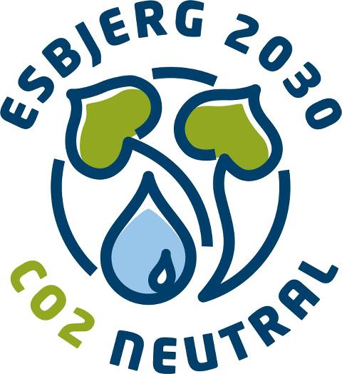 Esbjerg Kommunes logo om CO2 neutral i 2030